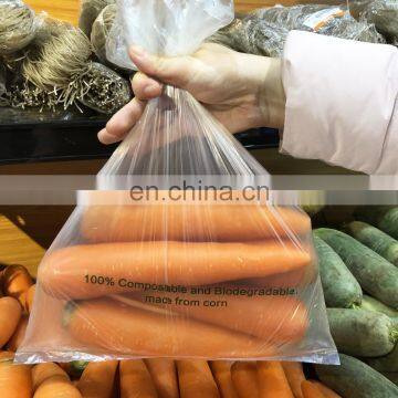 Custom Size Color Printed 100% Biodegradable Plastic fresh packing Bags on Roll
