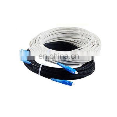 100meter SC/UPC-SC/APC 1core G.657A self-supporting steel wire outdoor FTTH drop Cable fiber optic patchcord