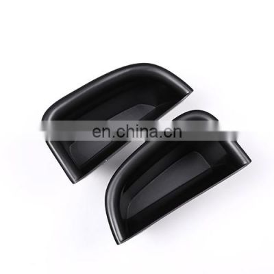 2Pcs Black Front Door Handle Storage Box Container Holder Tray For Volvo S90 Car Accessories For Left Hand Drive