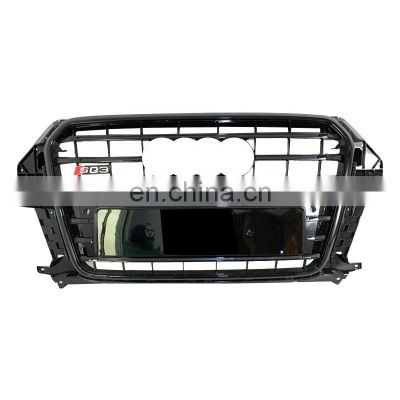 car front bumper grill ABS facelift mesh grille for Audi Q3 Chrome silver black change to SQ3 2013-2015