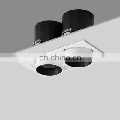 High Quality Commercial Lighting Retractable LED Spotlight 360 Degree Round Adjusting Recessed Down Light