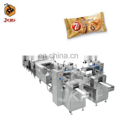 Industry Fully Automatic Bread Packing Line Bakery Bread Packaging Wrapping Machine