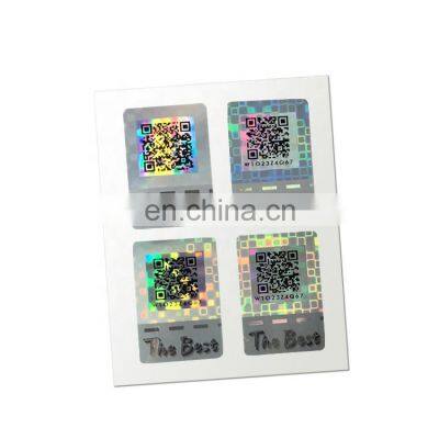 Anti Counterfeit Custom Security Holographic QR Code Sticker