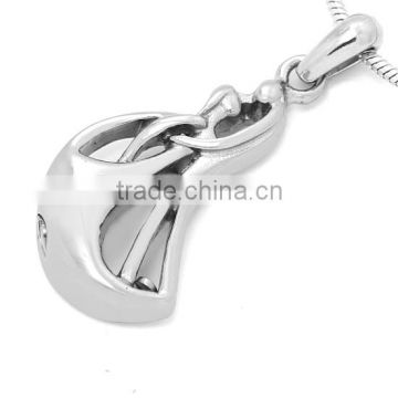 China Supply 316l Silver Tone Women's Pendant Couple Necklace Best Christmas Gifts 2015