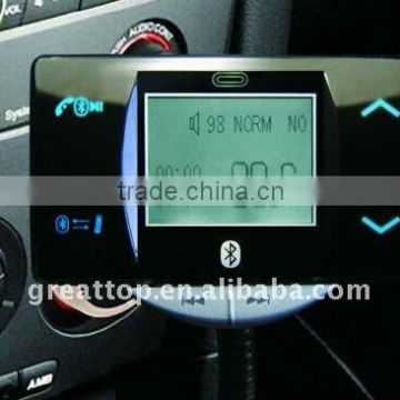 1.5" LCD display Stereo bluetooth and FM transmitter with SD/MMC card