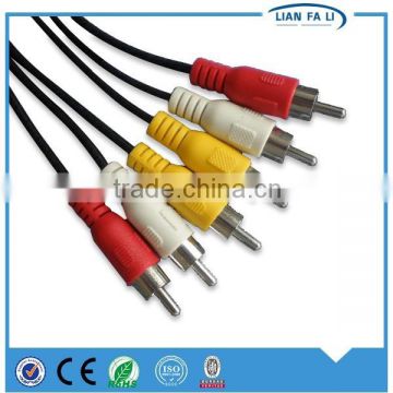 Competitive price 3.5mm jack audio cable 3rca to 3rca av cable high grade audio cable