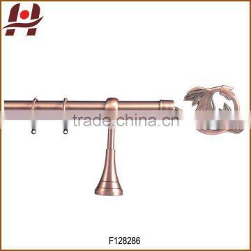 F128286-metal iron aluminium stainless steel brass plated plain twisted extensible telescopic window curtain poles rods pipes