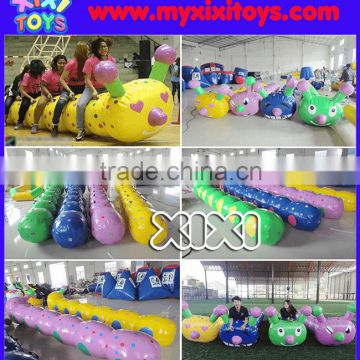XIXI 6 people inflatable worm teamwork sport games
