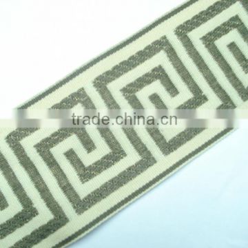 Spun polyester jacquard webbing decorative ribbon strap