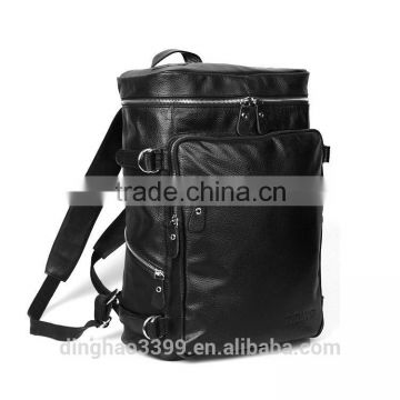 2016 new design backpack portable men's leather backpack, fashion large capacity travel bag