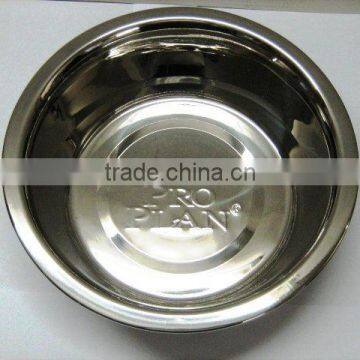 Stainless Steel Logo Embossed Pet Water Bowl