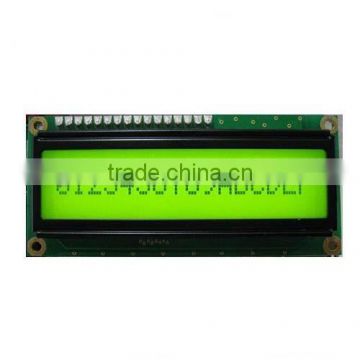yellow green 1601 character LCD for financial device