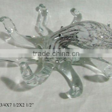 clear glass octopus