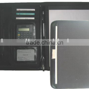 PVC Portfolio with Calculator and Outside Document Pocket