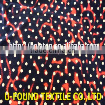 China Factory Red Beautiful Spot Korean Polyester Spandex Fabric,Hot Selling In India And Middle East Market