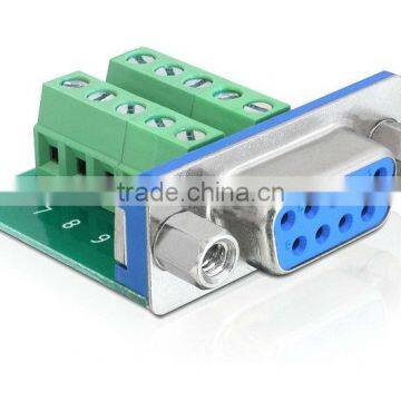 Serial and USB Terminal Termination Adapters DB9 Female 9 Pin Terminal Block DB15 Female 15 Pin Terminal Block