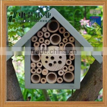 factory selling FSC&BSCI home garden Wooden bee honeybee Insect gift House with Ladybird