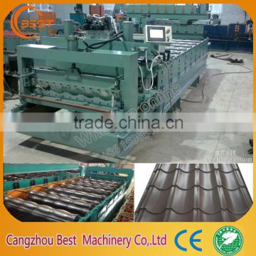 Structural Steel Galvanized Roofing Sheet Metal Tile Roll Forming Machine