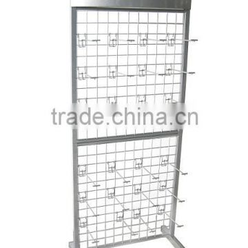 High end design ceramic tile showroom metal wire display rack