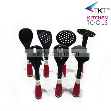 Color stereoscopic handle nylon kitchen utensils,nylon kitchenware set,nylon kitchen tool