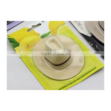 2015 mini yellow cowboy hat air freshener refills in single blsiter packing