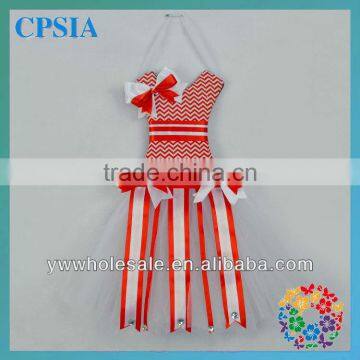 Xmas baby tutu bow holders wholesale girl tutu dress holder chevron pirned baby dress holder