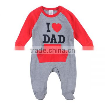 Fashion new baby clothes 0-3 months 100% cotton love dad mom newborn baby romper suit newborn baby