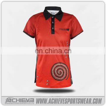 2017 Custom made blank design high quality polo shirt with printed logo