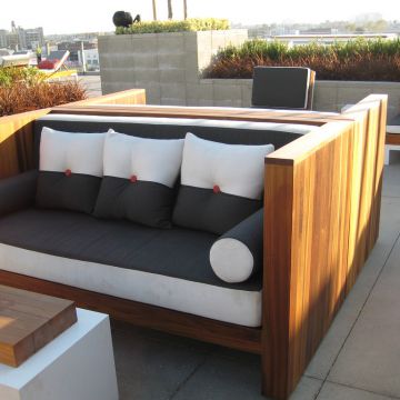 Decorative Luxury Outdoor Patio Furniture Teak Wood Balcony