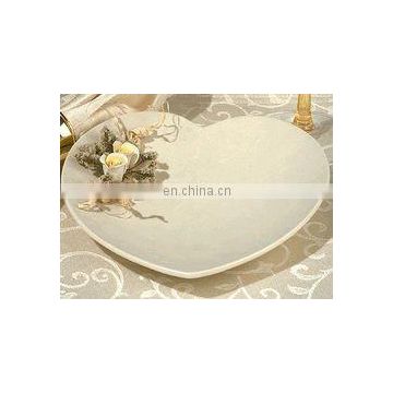"Europa Collection" Heart Shaped Porcelain Candy Dish with Yellow Porcelain Roses