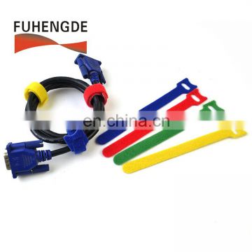 hot sale colorful double side hook loop cable tie