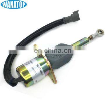 Fuel Shutdown Solenoid Valve 3864274 For Excavator Cummins Mitsubishi Kato 24V