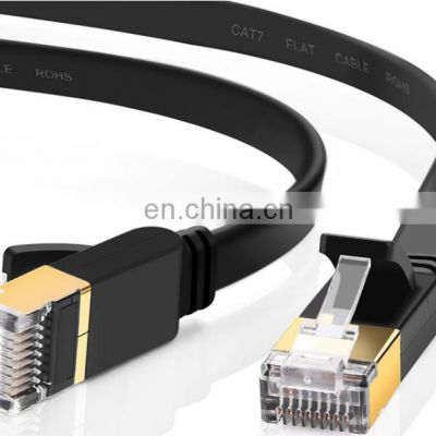 gold plated RJ45 CAT7 SFTP Patch Cord  cable with high speed Gigabit ethernet network cable
