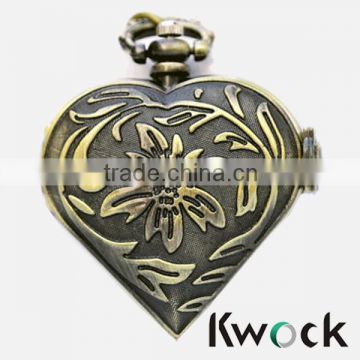 Good & god Women Bronze Heart Steampunk Pocket Necklace 'Love' E Pocket Necklace Watch