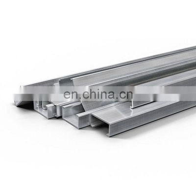 Hot Rolled A36/SS400/Q235 ASTM Standard Mild Carbon Zinc Prepainted Galvanized Steel C Channel Bar