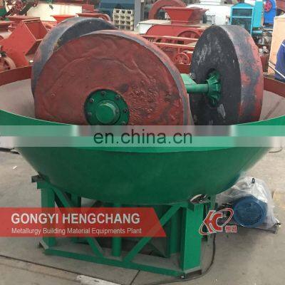 China 1200 Wet Pan Mill for Alluvial Gold Ore Processing Line Grinding Gold Machine Wet Pan Mill For Gold Millng