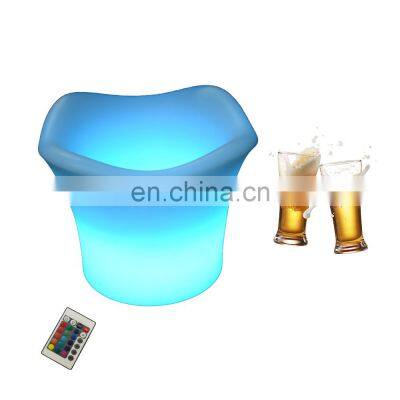 party night club led plastic light up rectangle round tray supermarket hot sale bar ice bucket 40cm rectangle beer wine LED tray