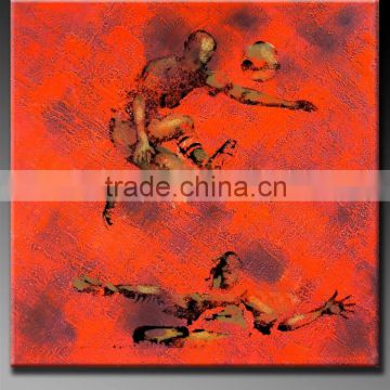 Artwork sport footballer oil painting on canvas hand painted home decor