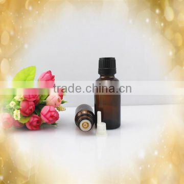 Trade Assurance! wholesale amber glass empty essential oil bottle 30ml with reducer orifice droper cap