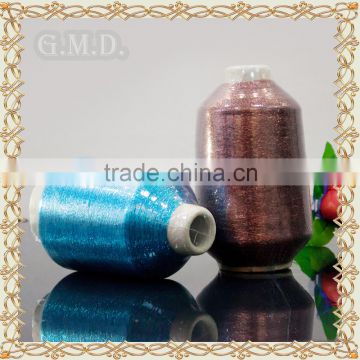 Jinhua 100% High Tenacity MX type Blue and Coffee Color Metallic yarn