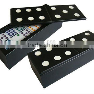 Wooden Double Six Domino Set box
