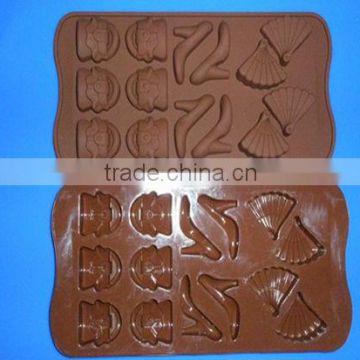 FDA/LFGB/SGS approved hot selling multi shapes silicone chocolate mold