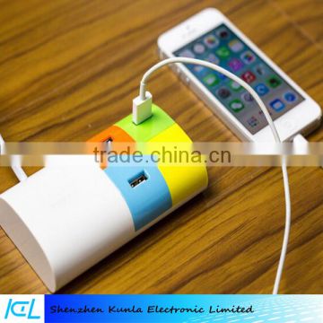 Colorful fast charging 4 port usb hub charger