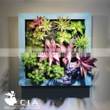 Artificial Succulents Wood-frame Wall Art