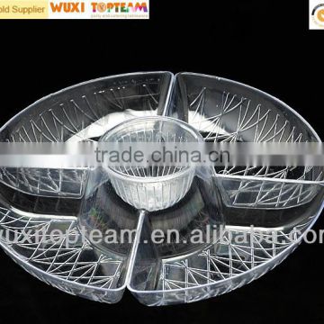 Plastic Round Tray Plastic Tray with Compartments