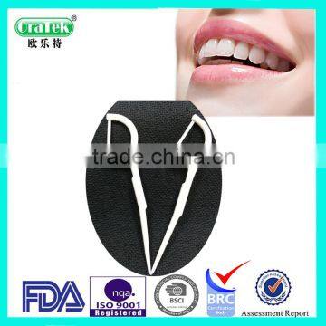 Plastic bag packaged dental floss pick