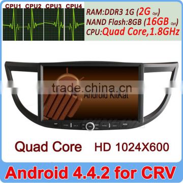Ownice Quad Core Pure Android 4.4.2 dvd new for CRV 2014 Support OBD TPMS HD 1024*600