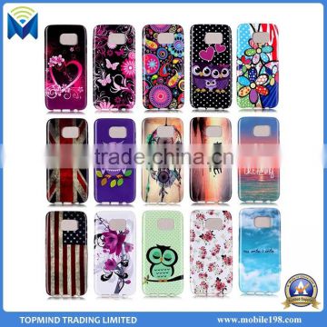 2016 New Arrival Multi-Designs Cartoon Animal Flower Soft TPU Case Cover for Samsung Galaxy S7