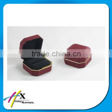 high end red PU coated plastics rings boxes on sale