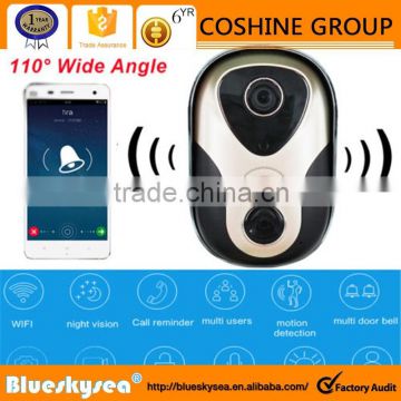 Wireless WiFi Remote Video IR Night Vision Camera Doorbell Intercom Wide Angle